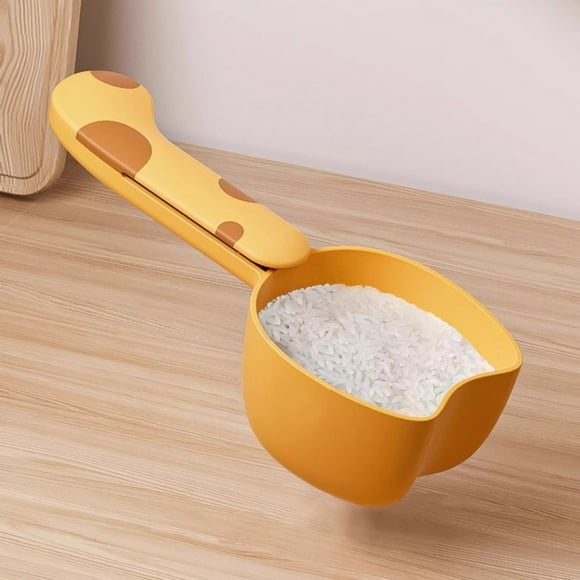 Tasse à Mesurer le Riz avec Sac de Rangement Clip pour Organisation de Cuisine Outil de Mesure Compact pour Cuisiner Riz et Nourriture Sèche pour Animaux