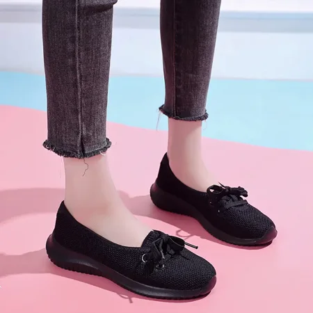 

Women‘s Breathable Mesh Slip On Flats Solid Lightweight Flat Shoes Women‘s Footwear