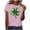 Pink, variant on Blouse Tops for Women Dressy,Saint Patrick's Day Shirts Women Funny Shamrock Graphic Print Irish T Shirt Spring Casual Short Sleeve Crew Neck Tee Tops