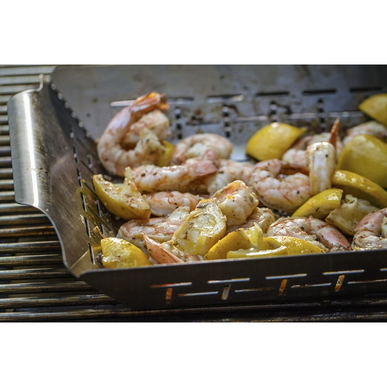 Weber 6434 Deluxe Ss Vegetable Basket Stainless Steel
