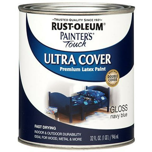Rust-Oleum PAINTER'S Touch Interior Paint - Gloss Liquid - 1 Count, Navy Blue