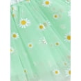 thumbnail image 6 of Bagilaanoe Little Girls Skirt Elastic Waist Flower Print Tulle Skirt 3T 4T 5T 6T 7T Kids Summer Tutu Skirt, 6 of 8