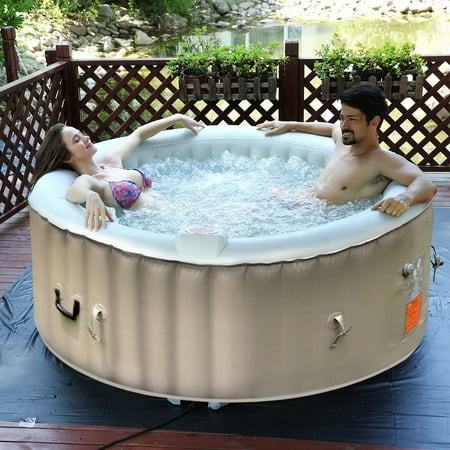 Goplus Inflatable Bubble Massage Spa Hot Tub 4