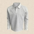 thumbnail image 2 of Men's Lapel Long Sleeve Shirt Quick-Dry Performance Casual Collared Athletic Shirt for Men Slim Fit Comfortable Dress Shirt Mens Summer Lightweight Pullover Tee Shirts, 2 of 4
