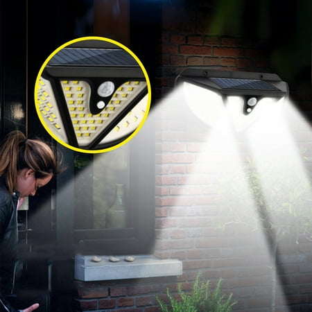 

XEOVHV LED Solar Lights for Outside Waterproof 300° Security Wall Lights with 3 Lighting Modes Outdoor Motion Sensor Solar Lights for Fence Outside Garden Yard Deck Garage