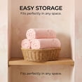 thumbnail image 5 of Unique Bargains Floral Embroidered Soft Hand Towel Set Light Pink 2pk, 5 of 7