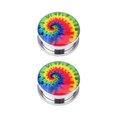 thumbnail image 2 of jiaroswwei 1 Pair Unisex Punk Tie-Dyed Screw Fit Stainless Steel Ear Plugs Gauges Tunnels, 2 of 8