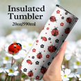 thumbnail image 5 of Ladybug Tumbler with Lid and Straw, Ladybug Gifts for Women Girls,20oz Lady Bug Skinny Travel Mug Tumbler Cup Water Botter,Ladybug Decor Accessories Stuff, 5 of 6