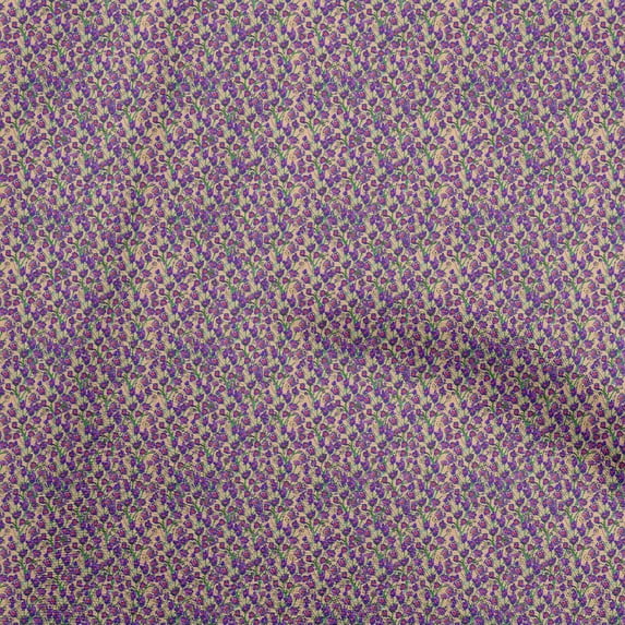 oneOone Cotton Jersey Purple Fabric Floral Diy Clothing Quilting Fabric Print Fabric By Yard 58 Inch Wide