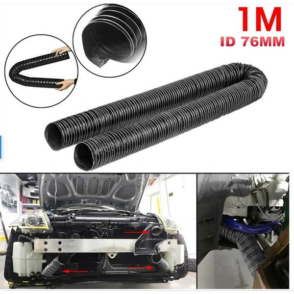 Silicone 3" 76mm Car Air Intake Pipe Turbo Air Duct Hose Discharge Tube Flexible
