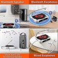 thumbnail image 4 of Exquisite Portable CD Player Bluetooth Speaker,LED Screen, Stereo Player, Wall Mountable CD Music Player with FM Radio-Pink, 4 of 5