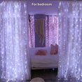 thumbnail image 3 of White Curtain Fairy Lights with Remote for Bedroom, 300 LED 8 Modes USB Plug Hanging Twinkle String Lights for Window Wall Party Wedding Christmas Decorations, 3 of 7