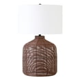 thumbnail image 1 of Henn&Hart 17" Umber Rattan Rattan/Metal/Fabric Table Lamp, 1 of 7