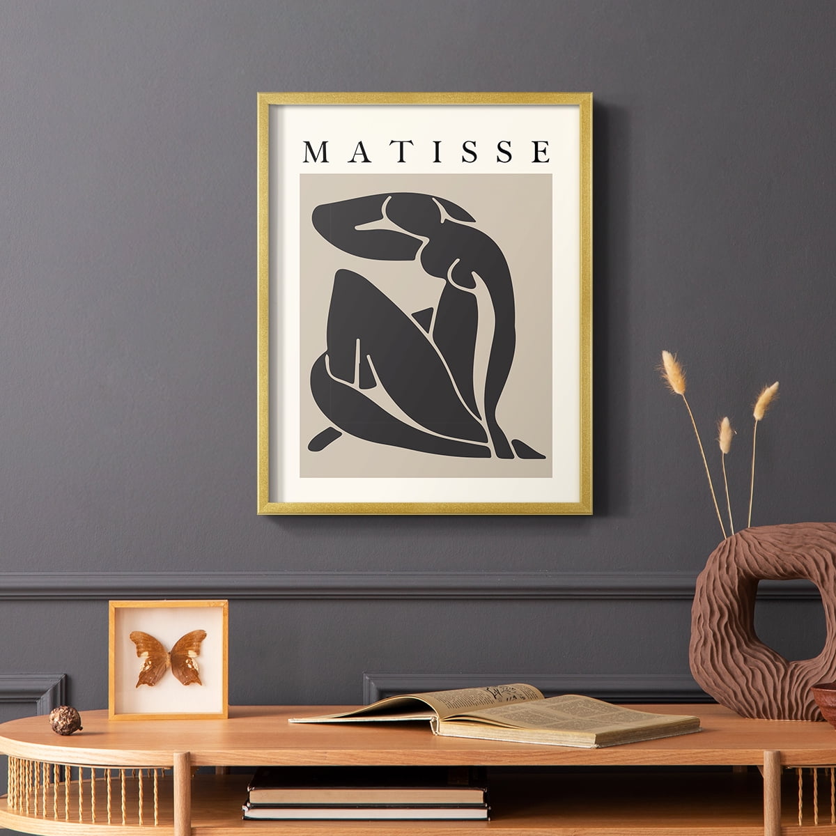 Matisse CCCLXXX in Gold Solid Wood 16 x 20 Framed Print
