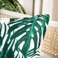 thumbnail image 3 of SAFAVIEH Andala Palm Leaves Decorative Pillow, 18" x 18", Green/White, 3 of 4