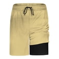 thumbnail image 3 of Mens Vestido Pantalones Doble Capa Elástica Cintura Luz Fuga para Secar Pantalones de Baño de Moda para Hombres, 3 of 6