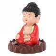 thumbnail image 1 of Nodding Buddha Statue Solar Powered Figurine for Luck Wealth Gift Energy Saving Red, 1 of 5