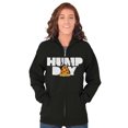 thumbnail image 4 of Pizza Hump Day Office Job Funny Work Unisex Fleece Graphic Zip Up Hoodie Brisco Brands 2X, 4 of 5