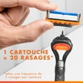 thumbnail image 3 of Gillette Fusion5 Razor Refills for Men Razor Cartridges, Lubrication Strip, Precision Trimmer for Men, 5-Blade Razor Blades for Close Shave 8ct, 3 of 14