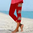 thumbnail image 2 of Pantalones de Ajuste Seco de la Moda de las Mujeres Imprimidas Leggings, Deporte de Yoga Elástico de Poliéster Elástico Respirable, 2 of 7