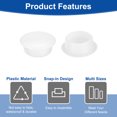 thumbnail image 4 of Uxcell 300Pcs Screw Hole Plugs, 12mm(1/2") Dia Button Plugs Snap in Locking Hole Covers Flush Type Caps, Transparent, 4 of 6