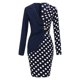 thumbnail image 5 of Vestido Formal de trabajo informal con botones de manga larga y cuello vuelto estampado para mujer a la moda Pompotops hdfakjf6586, 5 of 8