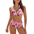 thumbnail image 1 of YDLCAFD Easter Women's Fresh Printed Quick Drying Strap Bikini Split Swimsuit, 1 of 7