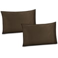 thumbnail image 1 of Gilbin 100% Cotton/Percale 210 Thread Count Pillow Cases Set of 2 Queen Size Soft Brown Cotton Pillow Cover for Sleeping-Bedroom Pillowcases, 1 of 4
