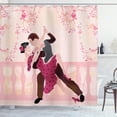 thumbnail image 1 of Salsa Dress Costume Picture Drawing Dancing Couple Art Nouveau Shower Curtain, 1 of 3