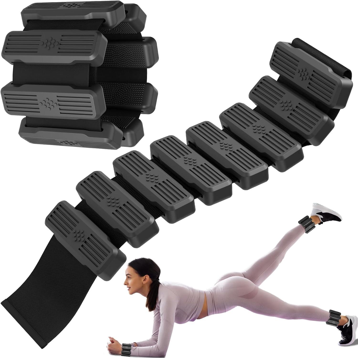 Wrist & Ankle Weights Set For Women - Adjustable 0.5-5 Lbs, Removable Weights