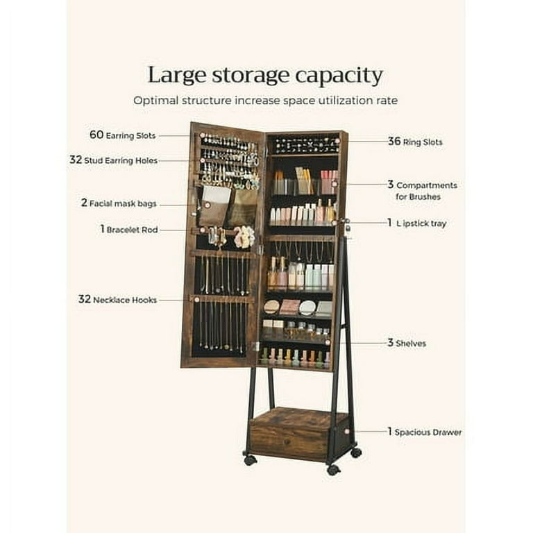 Rustic 2024 jewelry armoire