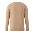 thumbnail image 5 of NOLDARES Mens Wool Blend Crew Neck Long Sleeve Pullover Loose Sweater(Beige,XL), 5 of 5