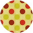 thumbnail image 1 of Ahgly Company Indoor Round Patterned Papaya Orange Area Rugs, 4' Round, 1 of 6