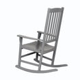 thumbnail image 4 of Monstay Mahogany Outdoor Wooden Porch Rocking Chair, Slate Gray, 4 of 10