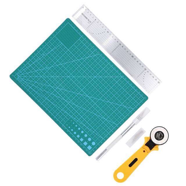 Eastbuy Juego de Herramientas de Costura - Juego de Herramientas de Corte de Cuero para Tela de Papel de 5 Piezas