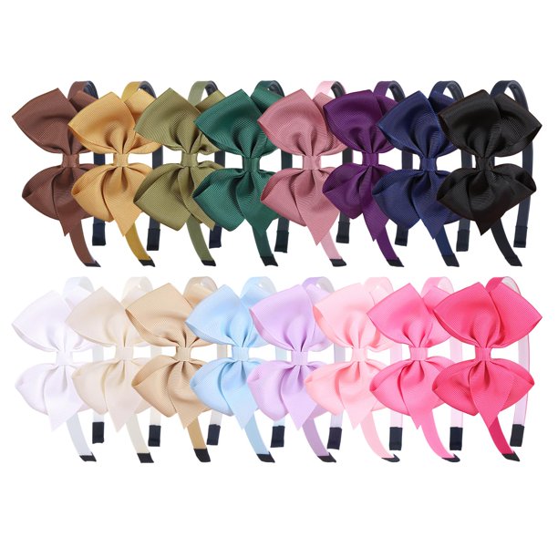 Diademas XIMA con 16 Lazos de Cinta Grosgrain para Niñas