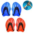 thumbnail image 2 of 2Pairs Swim Paddle Hand, Swim Training Paddle Adjustable Diving Training Hand Fin Flipper Flat Paddle Swimming Training Aid for Men Women Children, 2 of 9