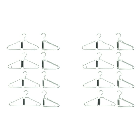 16Pcs Foldable Hangers, Plastic Portable Folding Clothes Hanger, Travel Hangers (Green)