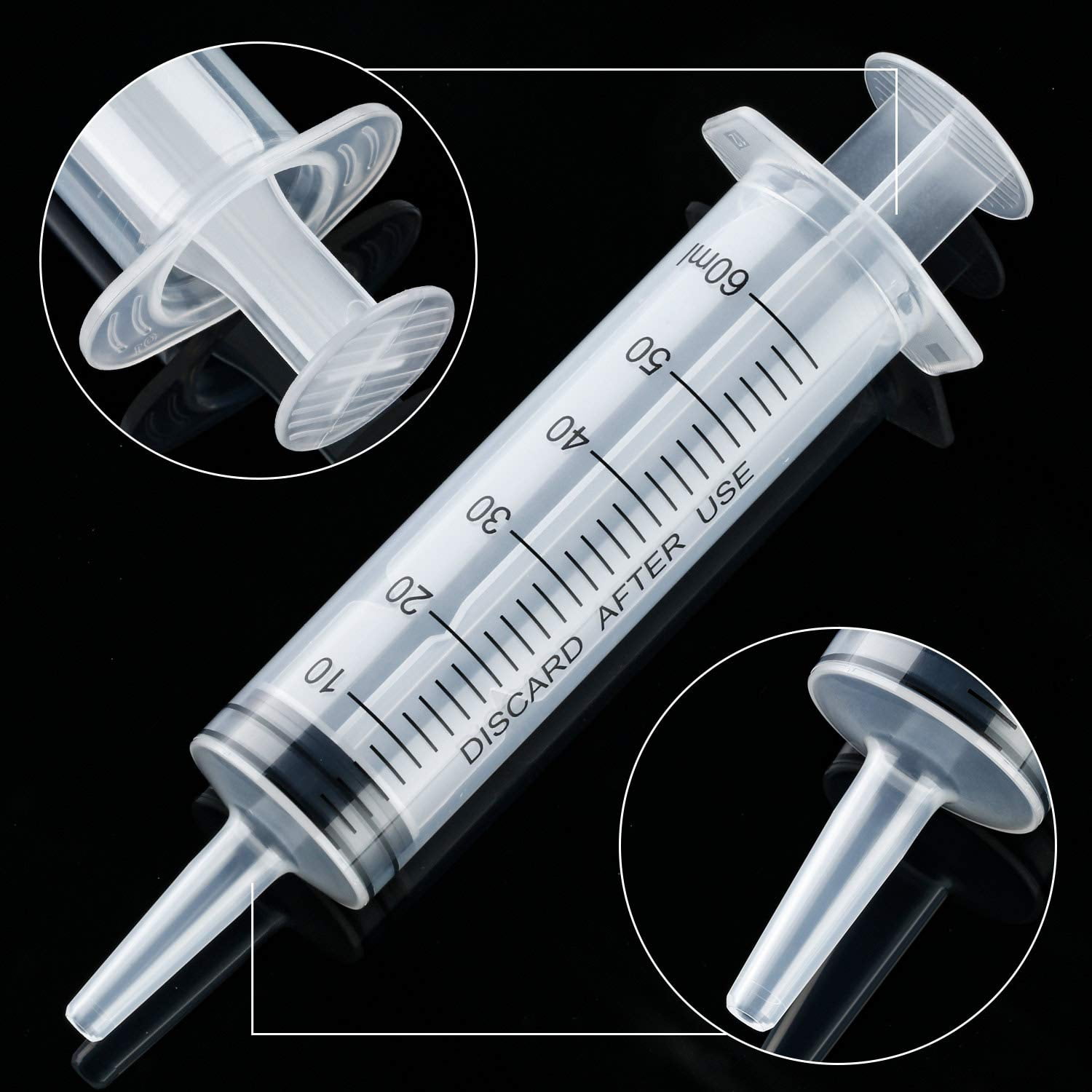 10 Pack 20ml Large Plastic Syringe, Liquid Measuring Syringes Without Needle for Epoxy Resin, Craft, Scientific Labs, Feeding Pets Animals, Oil or Glue Applicator