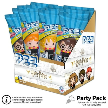 PEZ Harry Potter PEZ Party Pack, 12 Pack - Assorted Fruit Flavors, 6.96 oz.