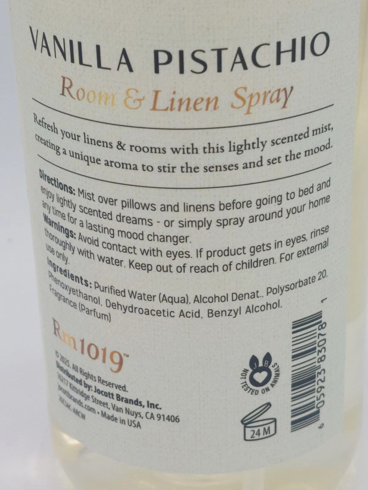 Room 1019 Vanilla Pistachio Room & Linen Spray 16 fl. oz