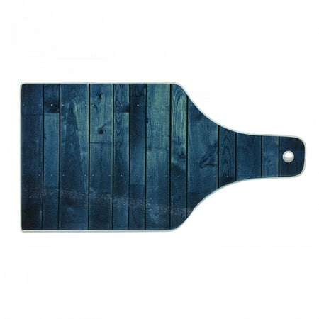 

Dark Blue Cutting Board Wooden Planks Texture Image Board Floor Wall Lumber Rustic Country Life Tempered Glass Cutting and Serving Board Wine Bottle Shape Pale Blue Dark Blue by Ambesonne