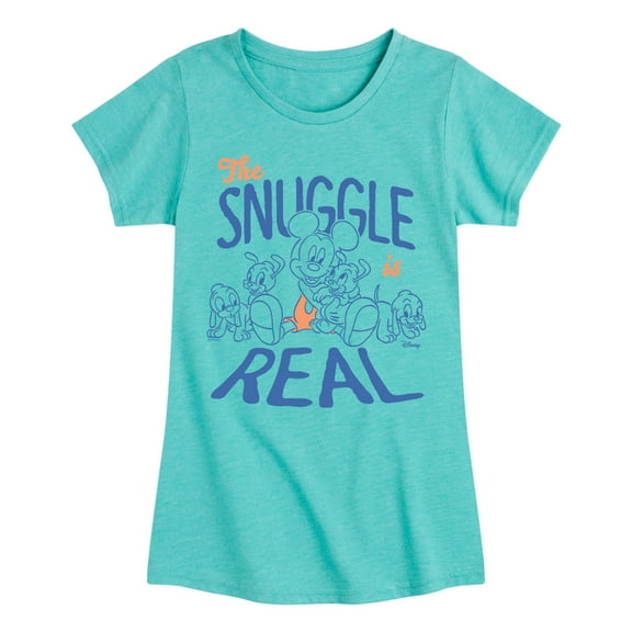 Disney - Mickey Mouse - The Snuggle is Real - Toddler & Youth Girls Short Sleeve Graphic T-Shirt