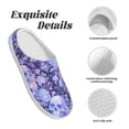 thumbnail image 5 of Kdxio flower crystal Skull Women's Men's Slippers Plush Slip-On House Slipper for Winter Indoor Soft Cushion Non-slip Fluffy Slides Slippers-46/47, 5 of 7