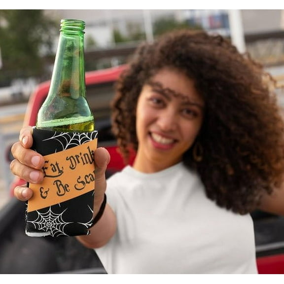 Eat, Drink, and Be Scary Halloween Party Can Cooler Set 6