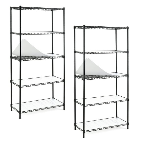 EFINE 2-Pack 5-Shelf Shelving Unit with Shelf Liners Set of 5