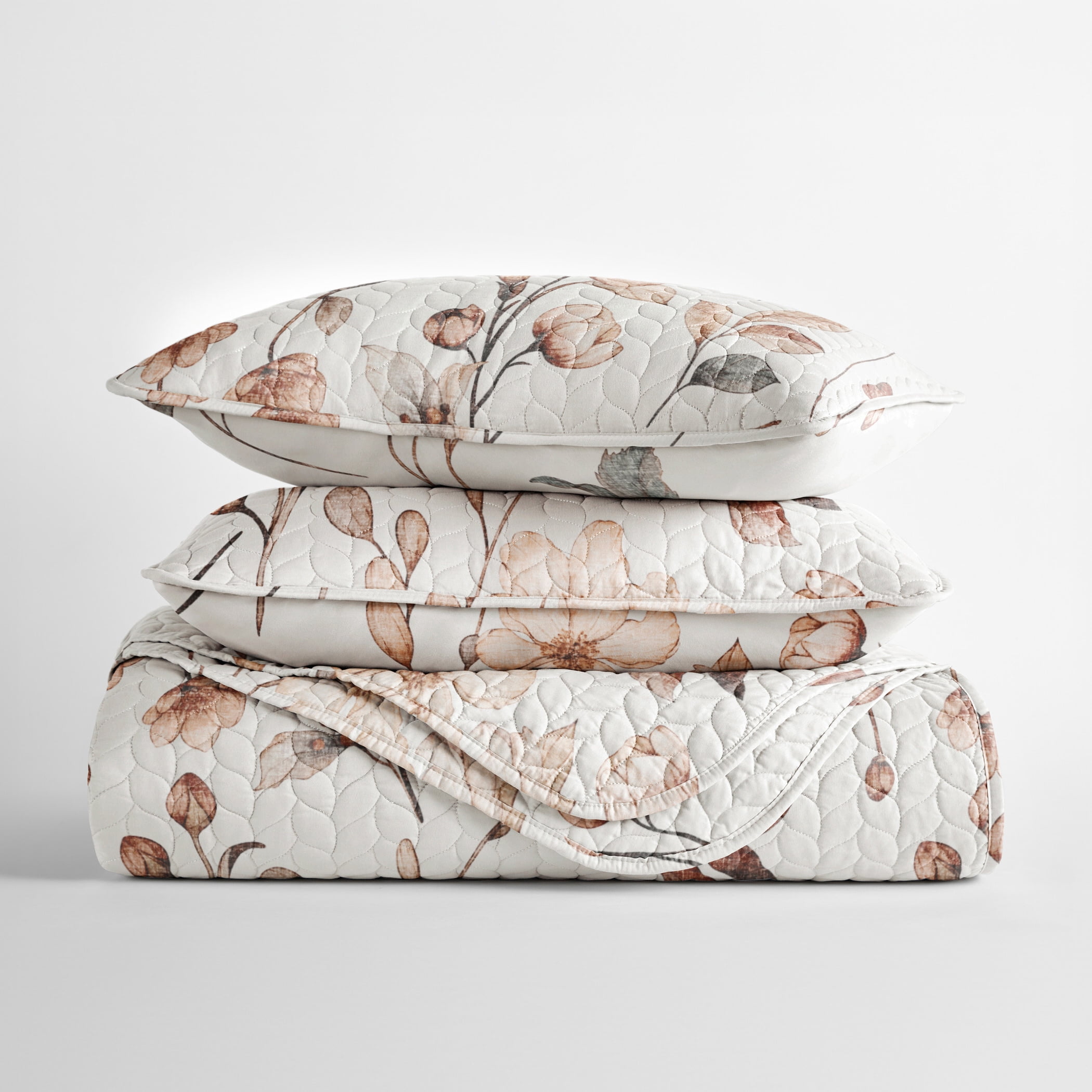 Lightweight Quilt Sets - Wrinkle Free - Coverlet Floral Patterns by Comfort Canopy