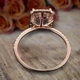 thumbnail image 2 of Limited Time Sale: 1.50 Carat Peach Pink Emerald Cut Morganite Diamond Engagement Ring 10k Rose Gold, 2 of 3