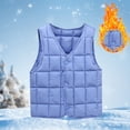 thumbnail image 2 of Mercatoo Boys Girls Down Puffer Vest,Kids Fall Winter Thermal Kids Sleeveless Jacket Waistcoat Unisex Solid Button Down Coat, 2 of 7
