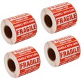 thumbnail image 1 of 2000 etiquetas adhesivas frágiles 4 rollos 2" x 3" frágiles - manejar con cuidado - etiquetas adhesivas de envío de agradecimiento (500 etiquetas/rollo) Fokelyi CZBG-ST153-3, 1 of 4